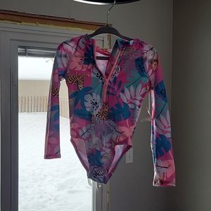 Wonder nation 2T Long sleeve swim suit toddler girl